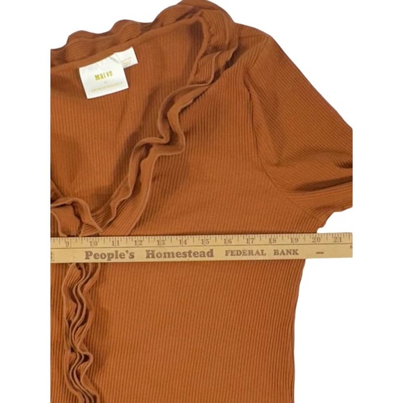 Maeve Rust Ruffle Blouse - Picture 10 of 11